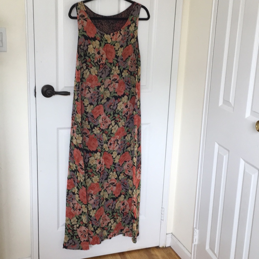 Vintage Reversible Print Maxi Dress